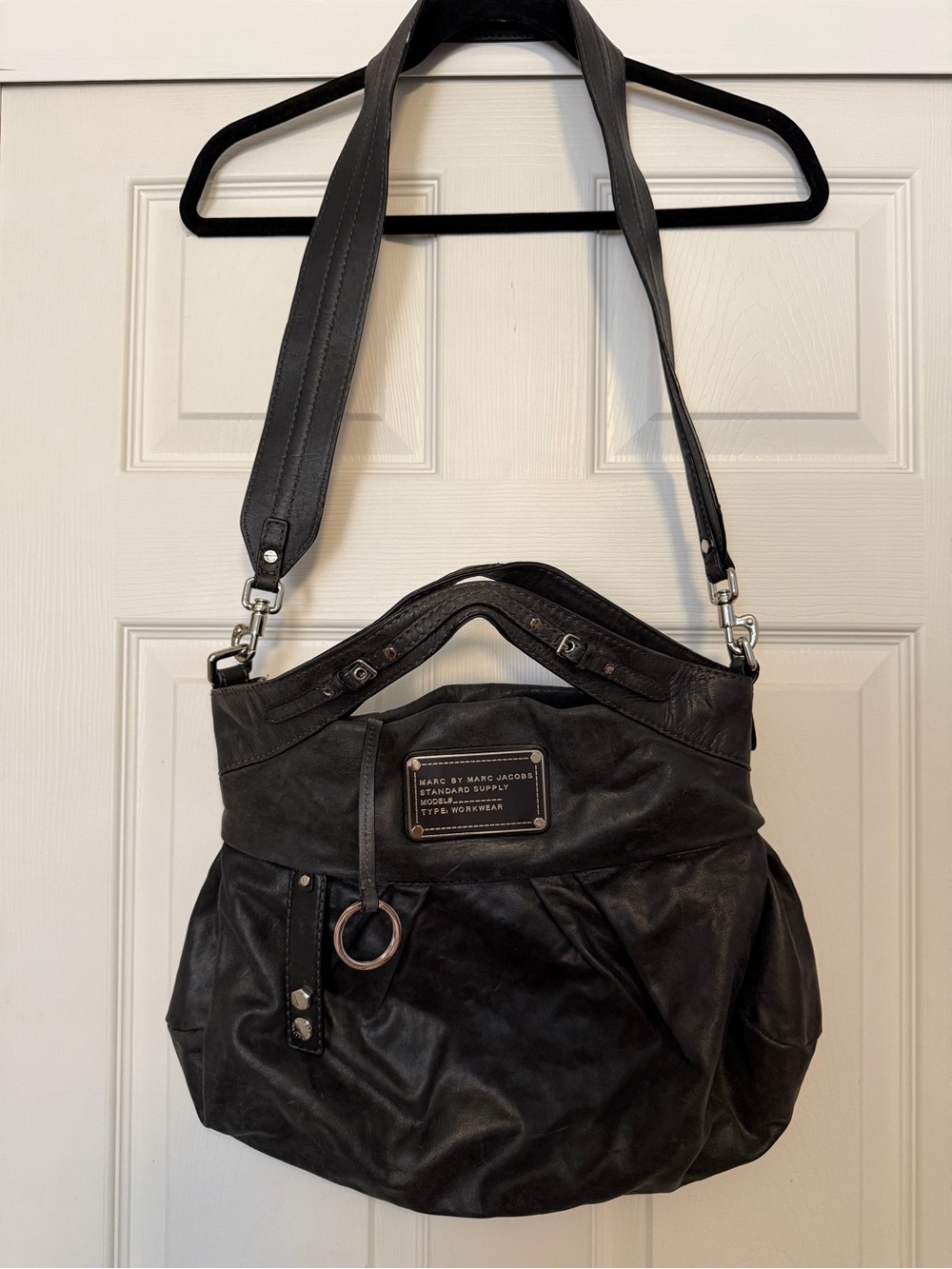 Vintage Marc by Marc Jacobs Black Leather Hobo Shoulder Bag Crossbody